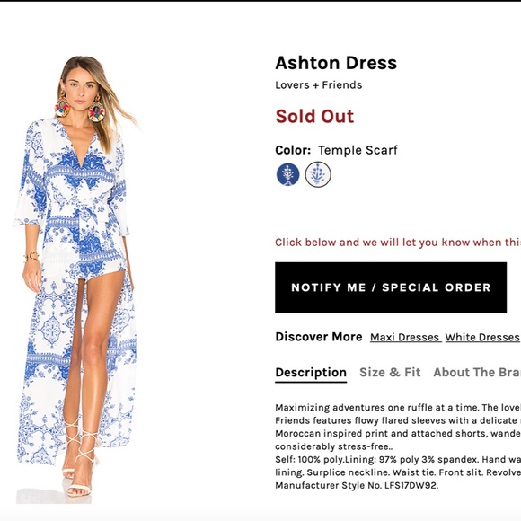 Lovers + Friends Dresses & Skirts - Lovers + Friends - Ashton Dress Size M